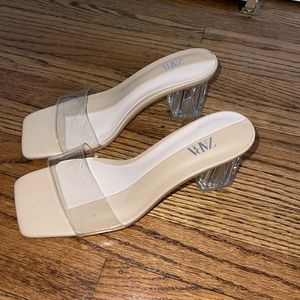 Zara clear heels.